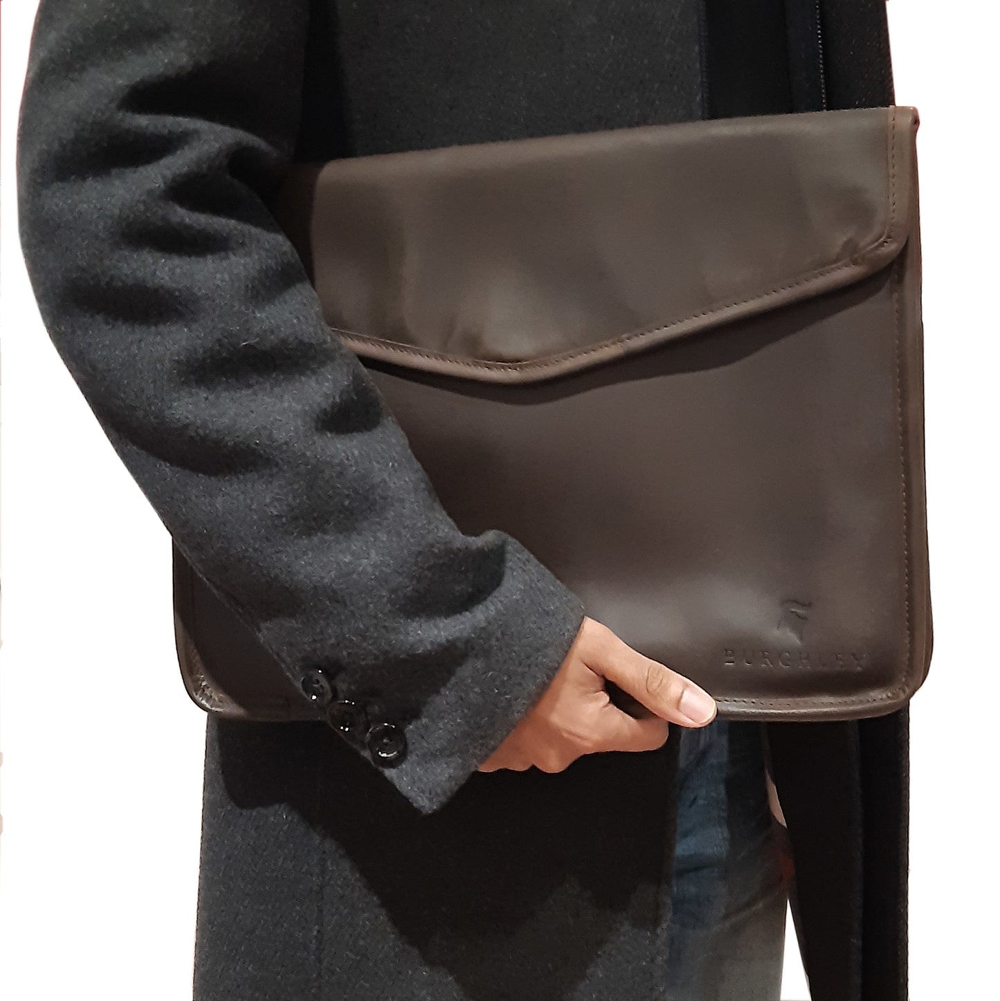 Hoxton - Luxury Leather Laptop Sleeve / Document Wallet