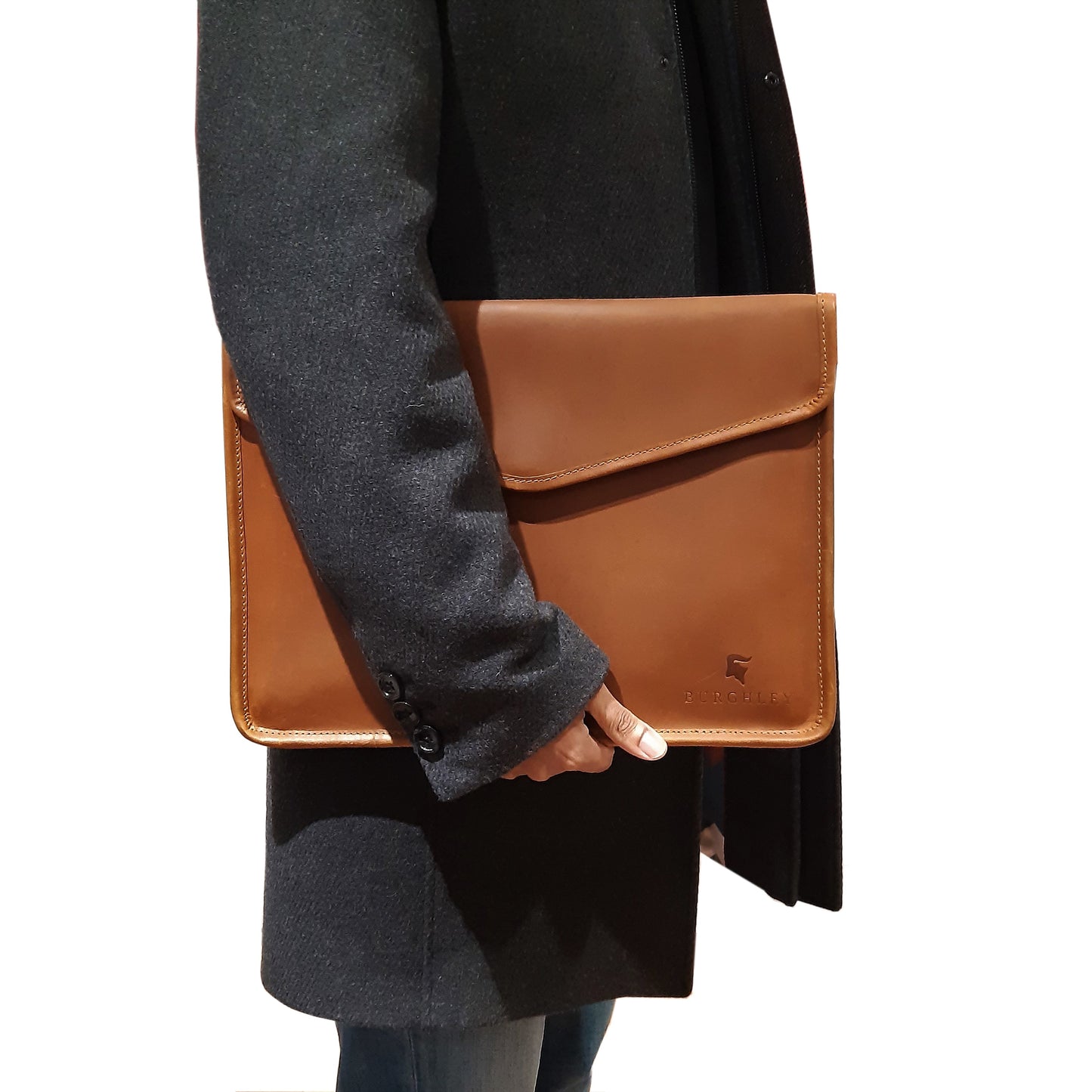 Hoxton - Luxury Leather Laptop Sleeve / Document Wallet