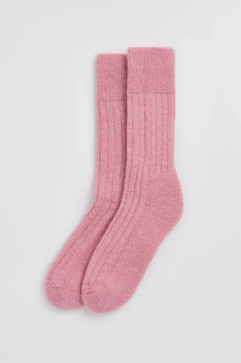 Ribbed Alpaca Socks