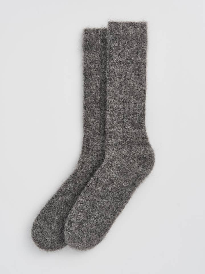 Ribbed Alpaca Socks