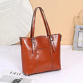 Leather Messenger Tote Bag