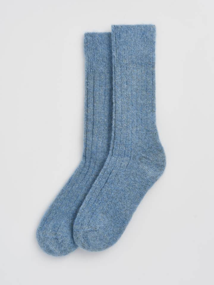 Ribbed Alpaca Socks
