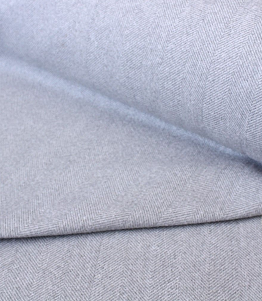 Close-up of gray fabric with a subtle pattern