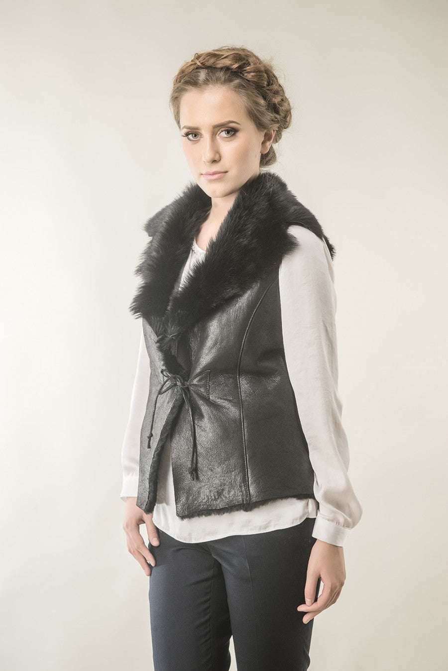 Merino Fur Leather Vest