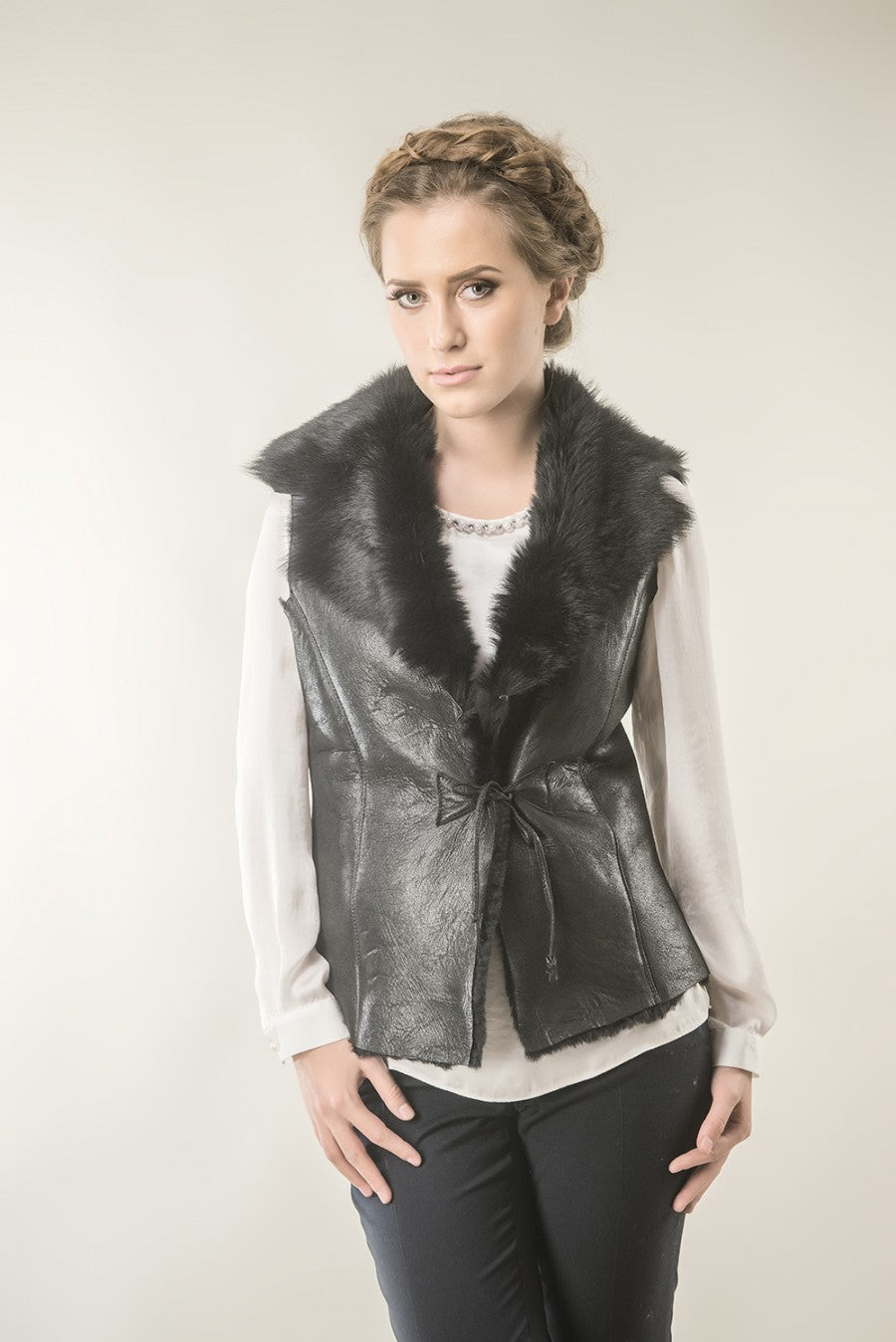 Merino Fur Leather Vest