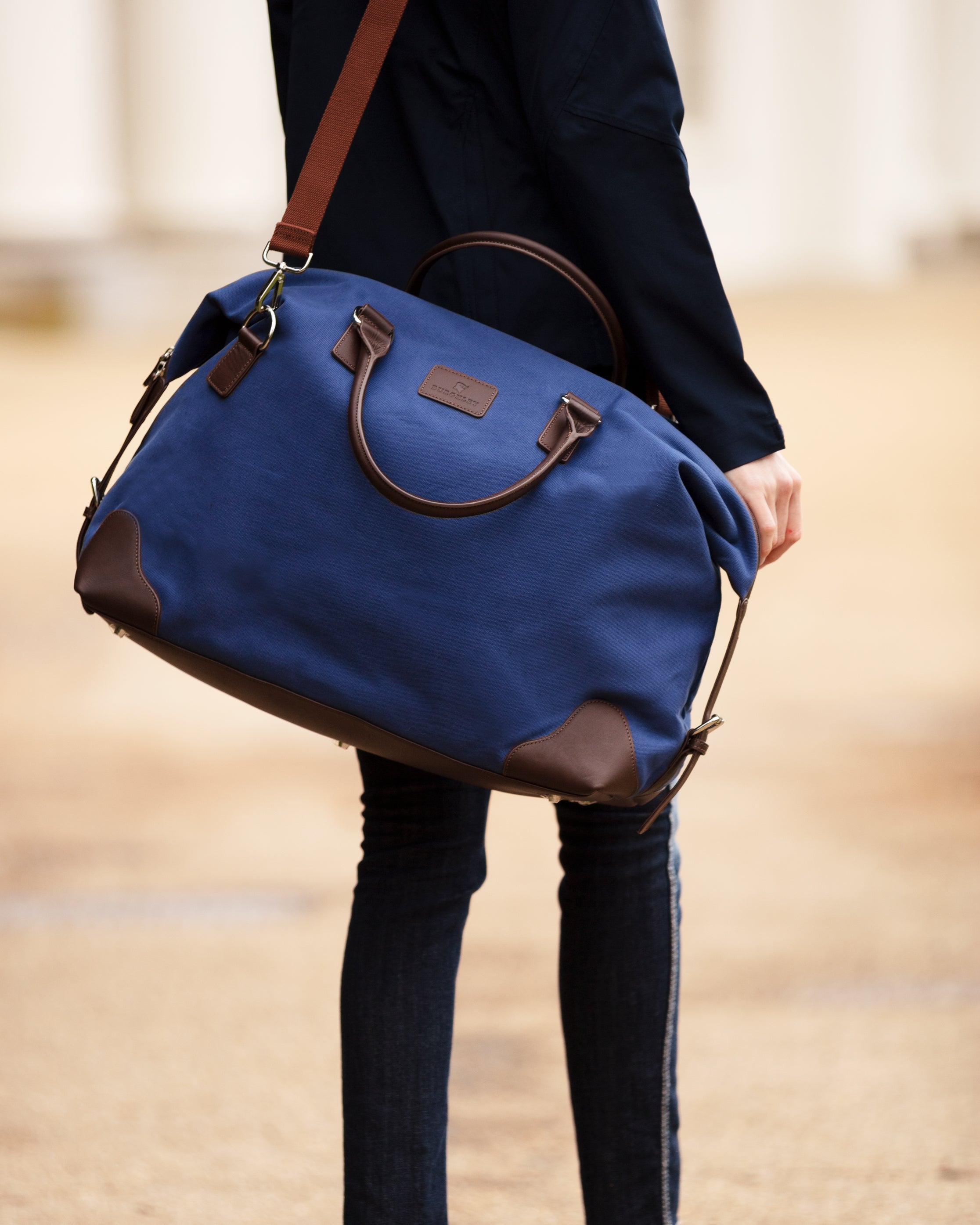 Boston - Full Leather Weekend Bag by Burghley Bags