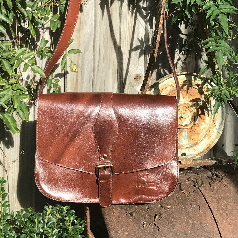 The Fairford. A classic leather saddlebag by Burghley Bags