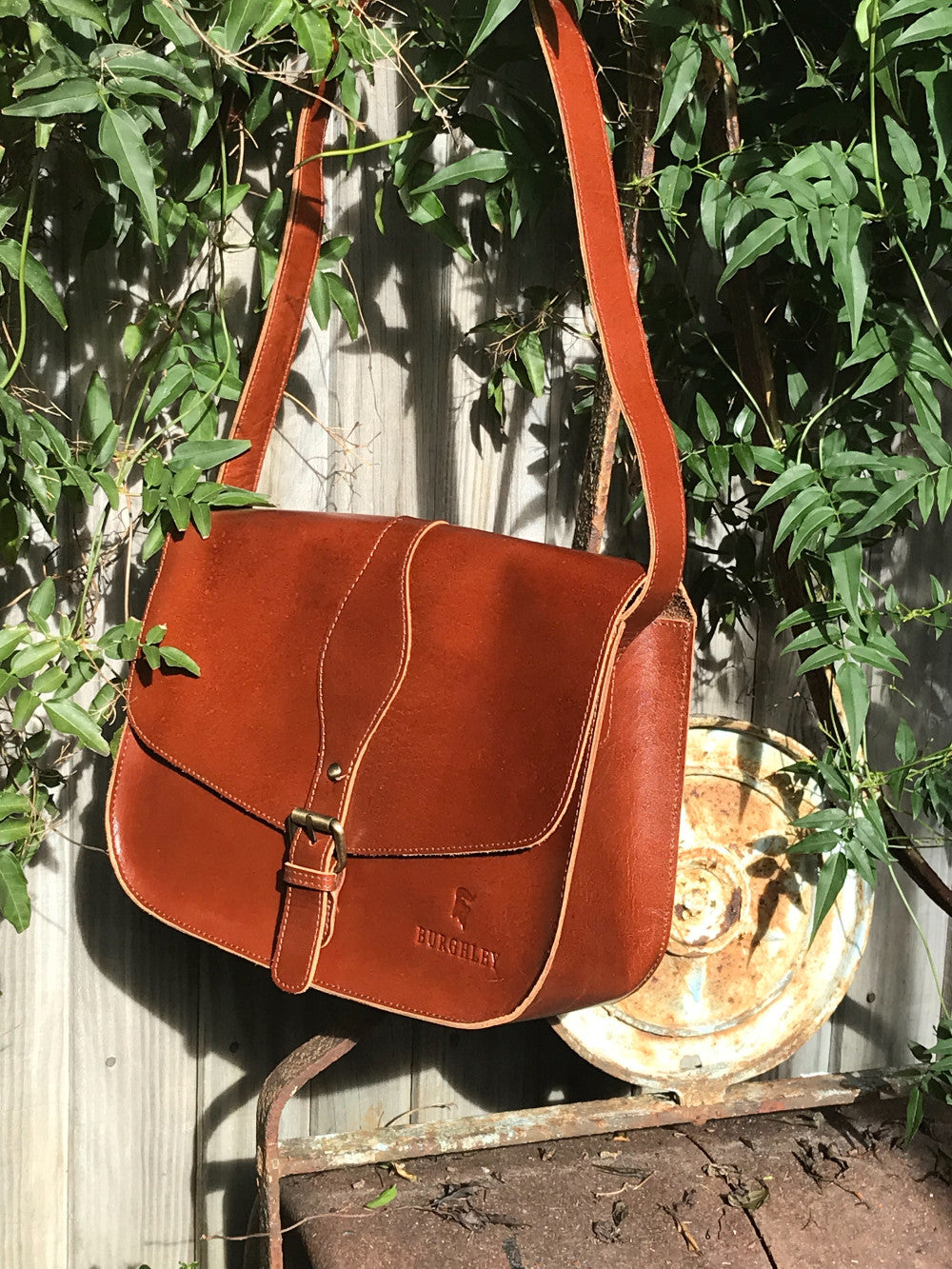 Women s handmade lightweight saddle bag handbag by Burghley Bags
