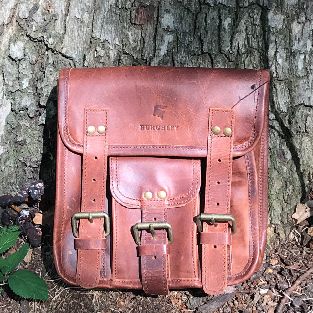 The Little Barrowby. A classic leather hunter’s bag by Burghley Bags