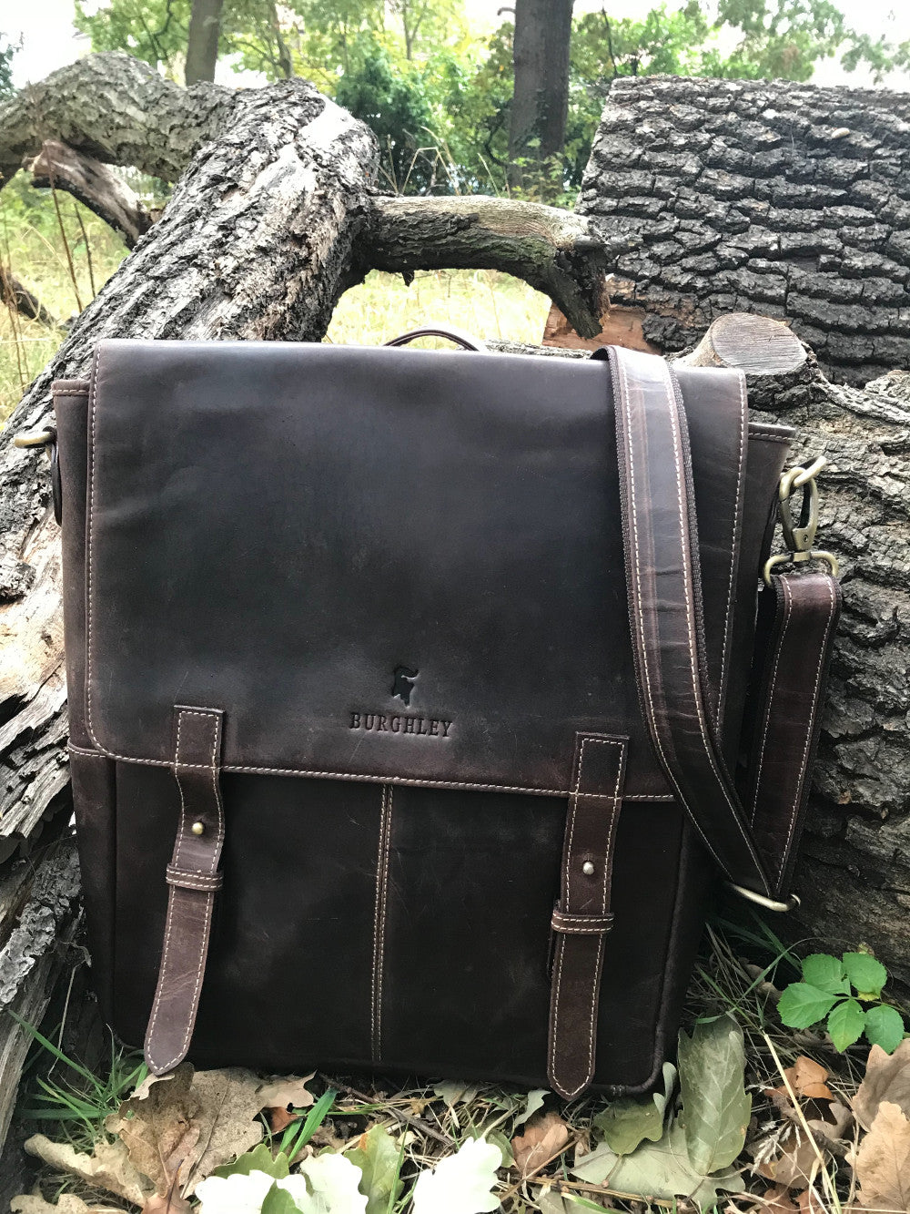 The Weston. A chic retro-modern full leather backpack by Burghley Bags