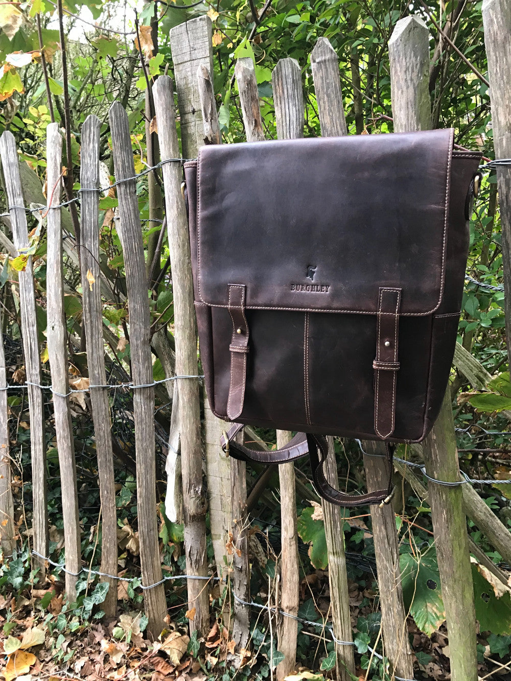 The Weston. A chic retro-modern full leather backpack by Burghley Bags