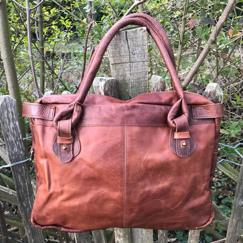 The Wigston. A contemporary leather briefcase by Burghley Bags